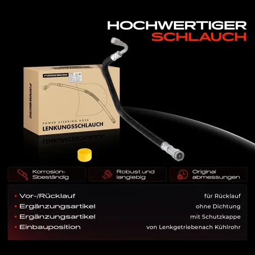 Hydraulikschlauch, Lenkung von Lenkgetriebe nach Kühlrohr Frankberg 5481FB0018064 Bild Hydraulikschlauch, Lenkung von Lenkgetriebe nach Kühlrohr Frankberg 5481FB0018064