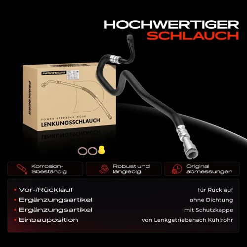 Hydraulikschlauch, Lenkung von Lenkgetriebe nach Kühlrohr Frankberg 5481FB0018065 Bild Hydraulikschlauch, Lenkung von Lenkgetriebe nach Kühlrohr Frankberg 5481FB0018065
