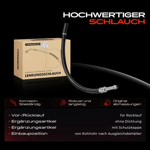 Hydraulikschlauch, Lenkung von Kühlrohr nach Ausgleichsbehälter Frankberg 5481FB0018079 Bild Hydraulikschlauch, Lenkung von Kühlrohr nach Ausgleichsbehälter Frankberg 5481FB0018079