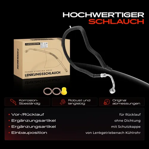 Hydraulikschlauch, Lenkung von Lenkgetriebe nach Kühlrohr Frankberg 5481FB0018085 Bild Hydraulikschlauch, Lenkung von Lenkgetriebe nach Kühlrohr Frankberg 5481FB0018085