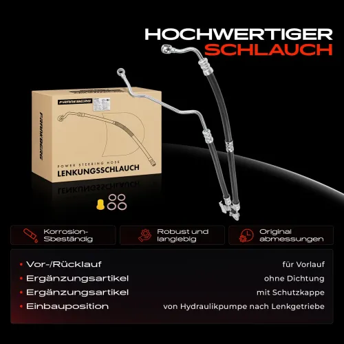 Hydraulikschlauch, Lenkung von Hydraulikpumpe nach Lenkgetriebe Frankberg 5481FB0018092 Bild Hydraulikschlauch, Lenkung von Hydraulikpumpe nach Lenkgetriebe Frankberg 5481FB0018092