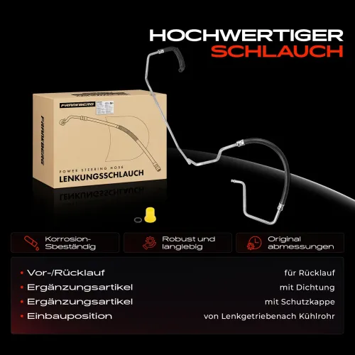 Hydraulikschlauch, Lenkung von Lenkgetriebe nach Kühlrohr Frankberg 5481FB0018098 Bild Hydraulikschlauch, Lenkung von Lenkgetriebe nach Kühlrohr Frankberg 5481FB0018098