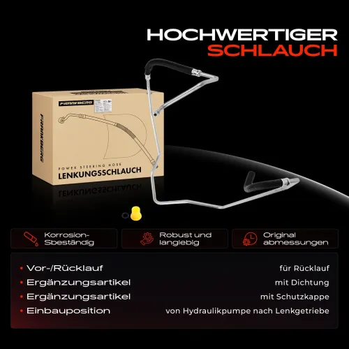 Hydraulikschlauch, Lenkung von Hydraulikpumpe nach Lenkgetriebe Frankberg 5481FB0018099 Bild Hydraulikschlauch, Lenkung von Hydraulikpumpe nach Lenkgetriebe Frankberg 5481FB0018099