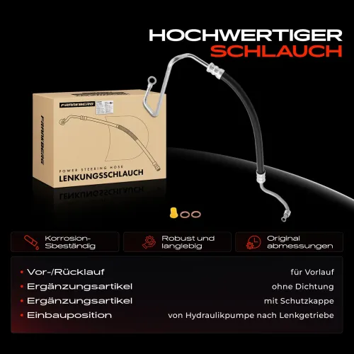 Hydraulikschlauch, Lenkung von Hydraulikpumpe nach Lenkgetriebe Frankberg 5481FB0018105 Bild Hydraulikschlauch, Lenkung von Hydraulikpumpe nach Lenkgetriebe Frankberg 5481FB0018105