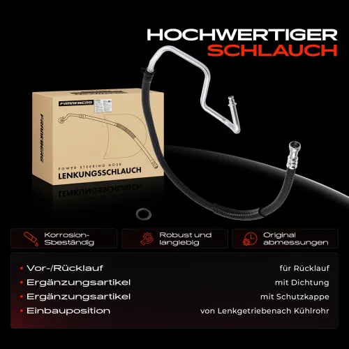 Hydraulikschlauch, Lenkung von Lenkgetriebe nach Kühlrohr Frankberg 5481FB0018106 Bild Hydraulikschlauch, Lenkung von Lenkgetriebe nach Kühlrohr Frankberg 5481FB0018106