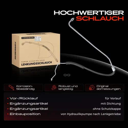 Hydraulikschlauch, Lenkung von Hydraulikpumpe nach Lenkgetriebe Frankberg 5481FB0018111 Bild Hydraulikschlauch, Lenkung von Hydraulikpumpe nach Lenkgetriebe Frankberg 5481FB0018111