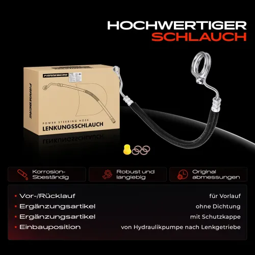 Hydraulikschlauch, Lenkung von Hydraulikpumpe nach Lenkgetriebe Frankberg 5481FB0018114 Bild Hydraulikschlauch, Lenkung von Hydraulikpumpe nach Lenkgetriebe Frankberg 5481FB0018114
