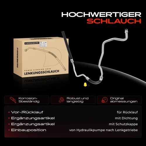 Hydraulikschlauch, Lenkung von Hydraulikpumpe nach Lenkgetriebe Frankberg 5481FB0018115 Bild Hydraulikschlauch, Lenkung von Hydraulikpumpe nach Lenkgetriebe Frankberg 5481FB0018115