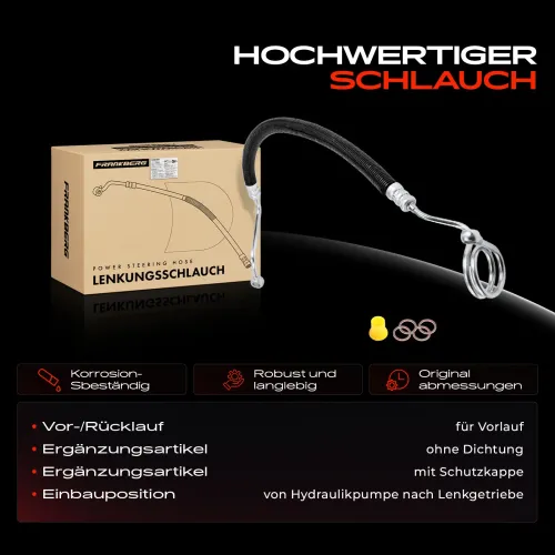 Hydraulikschlauch, Lenkung von Hydraulikpumpe nach Lenkgetriebe Frankberg 5481FB0018118 Bild Hydraulikschlauch, Lenkung von Hydraulikpumpe nach Lenkgetriebe Frankberg 5481FB0018118