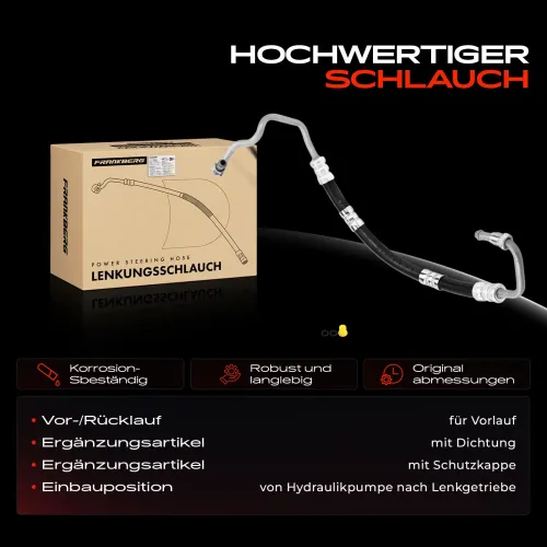 Hydraulikschlauch, Lenkung von Hydraulikpumpe nach Lenkgetriebe Frankberg 5481FB0018119 Bild Hydraulikschlauch, Lenkung von Hydraulikpumpe nach Lenkgetriebe Frankberg 5481FB0018119