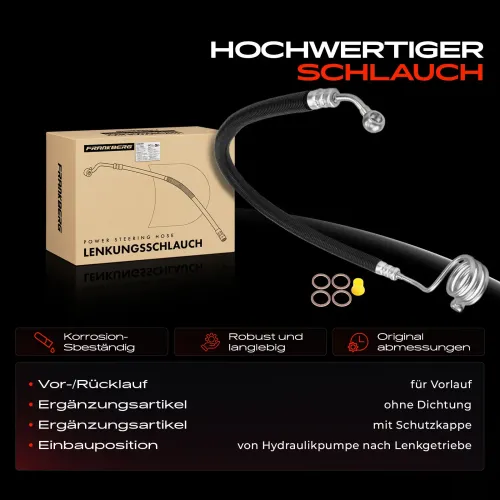 Hydraulikschlauch, Lenkung von Hydraulikpumpe nach Lenkgetriebe Frankberg 5481FB0018120 Bild Hydraulikschlauch, Lenkung von Hydraulikpumpe nach Lenkgetriebe Frankberg 5481FB0018120