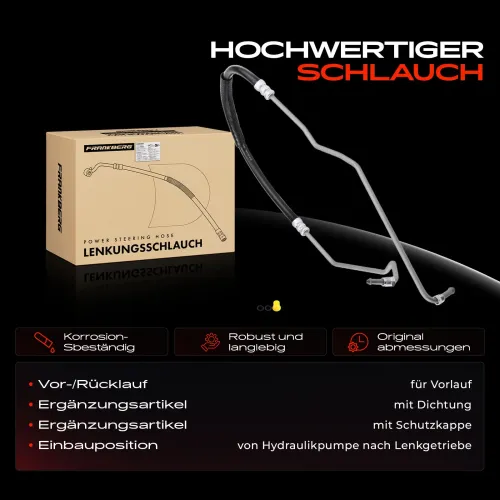 Hydraulikschlauch, Lenkung von Hydraulikpumpe nach Lenkgetriebe Frankberg 5481FB0018131 Bild Hydraulikschlauch, Lenkung von Hydraulikpumpe nach Lenkgetriebe Frankberg 5481FB0018131