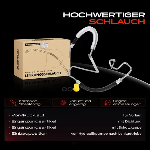 Hydraulikschlauch, Lenkung von Hydraulikpumpe nach Lenkgetriebe Frankberg 5481FB0018136 Bild Hydraulikschlauch, Lenkung von Hydraulikpumpe nach Lenkgetriebe Frankberg 5481FB0018136