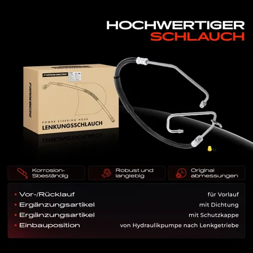 Hydraulikschlauch, Lenkung von Hydraulikpumpe nach Lenkgetriebe Frankberg 5481FB0018137 Bild Hydraulikschlauch, Lenkung von Hydraulikpumpe nach Lenkgetriebe Frankberg 5481FB0018137