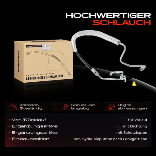 Hydraulikschlauch, Lenkung von Hydraulikpumpe nach Lenkgetriebe Frankberg 5481FB0018138 Bild Hydraulikschlauch, Lenkung von Hydraulikpumpe nach Lenkgetriebe Frankberg 5481FB0018138