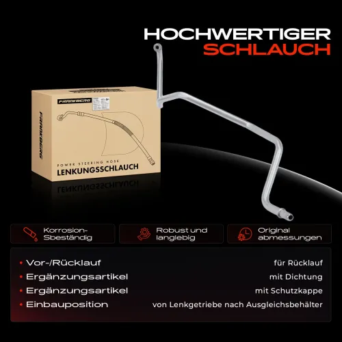 Hydraulikschlauch, Lenkung von Lenkgetriebe nach Ausgleichsbehälter Frankberg 5481FB0018146 Bild Hydraulikschlauch, Lenkung von Lenkgetriebe nach Ausgleichsbehälter Frankberg 5481FB0018146