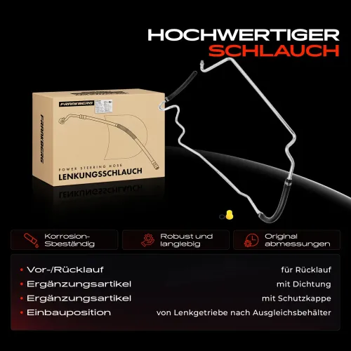 Hydraulikschlauch, Lenkung von Lenkgetriebe nach Ausgleichsbehälter Frankberg 5481FB0018148 Bild Hydraulikschlauch, Lenkung von Lenkgetriebe nach Ausgleichsbehälter Frankberg 5481FB0018148