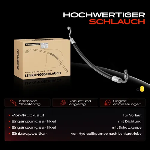 Hydraulikschlauch, Lenkung von Hydraulikpumpe nach Lenkgetriebe Frankberg 5481FB0018150 Bild Hydraulikschlauch, Lenkung von Hydraulikpumpe nach Lenkgetriebe Frankberg 5481FB0018150