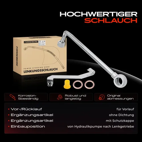 Hydraulikschlauch, Lenkung von Hydraulikpumpe nach Lenkgetriebe Frankberg 5481FB0018151 Bild Hydraulikschlauch, Lenkung von Hydraulikpumpe nach Lenkgetriebe Frankberg 5481FB0018151