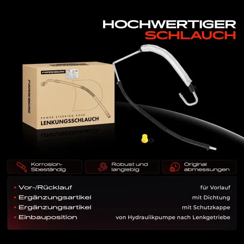 Hydraulikschlauch, Lenkung von Hydraulikpumpe nach Lenkgetriebe Frankberg 5481FB0018153 Bild Hydraulikschlauch, Lenkung von Hydraulikpumpe nach Lenkgetriebe Frankberg 5481FB0018153