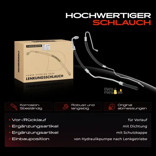 Hydraulikschlauch, Lenkung von Hydraulikpumpe nach Lenkgetriebe Frankberg 5481FB0018155 Bild Hydraulikschlauch, Lenkung von Hydraulikpumpe nach Lenkgetriebe Frankberg 5481FB0018155