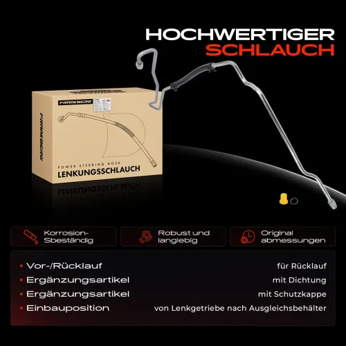 Hydraulikschlauch, Lenkung von Lenkgetriebe nach Ausgleichsbehälter Frankberg 5481FB0018161 Bild Hydraulikschlauch, Lenkung von Lenkgetriebe nach Ausgleichsbehälter Frankberg 5481FB0018161