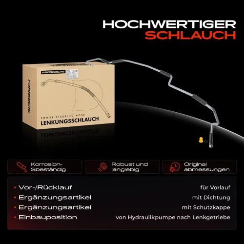 Hydraulikschlauch, Lenkung von Hydraulikpumpe nach Lenkgetriebe Frankberg 5481FB0018163 Bild Hydraulikschlauch, Lenkung von Hydraulikpumpe nach Lenkgetriebe Frankberg 5481FB0018163