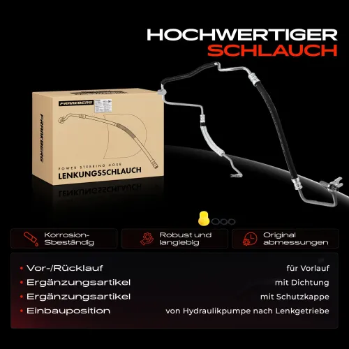 Hydraulikschlauch, Lenkung von Hydraulikpumpe nach Lenkgetriebe Frankberg 5481FB0018166 Bild Hydraulikschlauch, Lenkung von Hydraulikpumpe nach Lenkgetriebe Frankberg 5481FB0018166