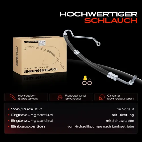 Hydraulikschlauch, Lenkung von Hydraulikpumpe nach Lenkgetriebe Frankberg 5481FB0018167 Bild Hydraulikschlauch, Lenkung von Hydraulikpumpe nach Lenkgetriebe Frankberg 5481FB0018167
