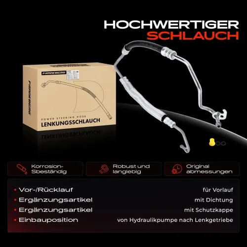 Hydraulikschlauch, Lenkung von Hydraulikpumpe nach Lenkgetriebe Frankberg 5481FB0018169 Bild Hydraulikschlauch, Lenkung von Hydraulikpumpe nach Lenkgetriebe Frankberg 5481FB0018169