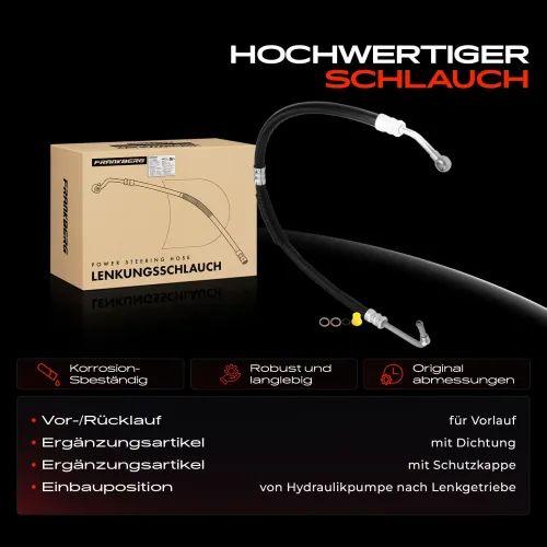 Hydraulikschlauch, Lenkung von Hydraulikpumpe nach Lenkgetriebe Frankberg 5481FB0018171 Bild Hydraulikschlauch, Lenkung von Hydraulikpumpe nach Lenkgetriebe Frankberg 5481FB0018171