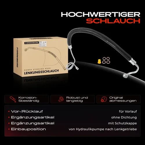 Hydraulikschlauch, Lenkung von Hydraulikpumpe nach Lenkgetriebe Frankberg 5481FB0018172 Bild Hydraulikschlauch, Lenkung von Hydraulikpumpe nach Lenkgetriebe Frankberg 5481FB0018172