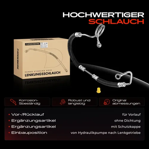 Hydraulikschlauch, Lenkung von Hydraulikpumpe nach Lenkgetriebe Frankberg 5481FB0018173 Bild Hydraulikschlauch, Lenkung von Hydraulikpumpe nach Lenkgetriebe Frankberg 5481FB0018173