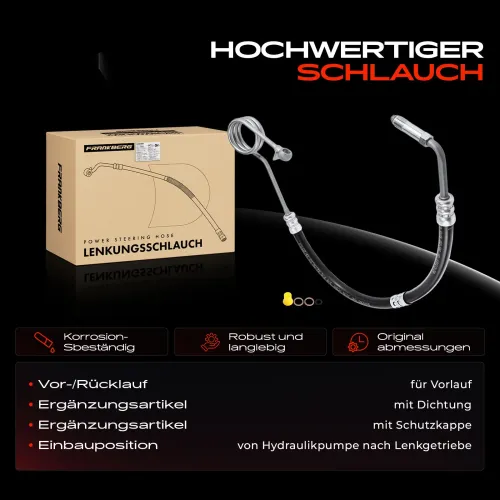 Hydraulikschlauch, Lenkung von Hydraulikpumpe nach Lenkgetriebe Frankberg 5481FB0018176 Bild Hydraulikschlauch, Lenkung von Hydraulikpumpe nach Lenkgetriebe Frankberg 5481FB0018176