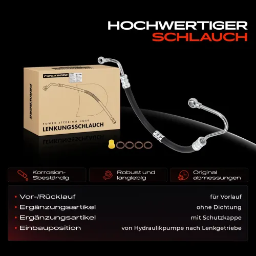 Hydraulikschlauch, Lenkung von Hydraulikpumpe nach Lenkgetriebe Frankberg 5481FB0018180 Bild Hydraulikschlauch, Lenkung von Hydraulikpumpe nach Lenkgetriebe Frankberg 5481FB0018180