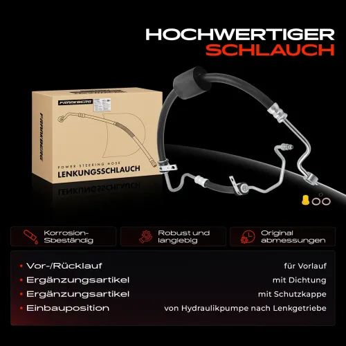 Hydraulikschlauch, Lenkung von Hydraulikpumpe nach Lenkgetriebe Frankberg 5481FB0018182 Bild Hydraulikschlauch, Lenkung von Hydraulikpumpe nach Lenkgetriebe Frankberg 5481FB0018182