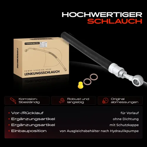 Hydraulikschlauch, Lenkung von Ausgleichsbehälter nach Hydraulikpumpe Frankberg 5481FB0018189 Bild Hydraulikschlauch, Lenkung von Ausgleichsbehälter nach Hydraulikpumpe Frankberg 5481FB0018189