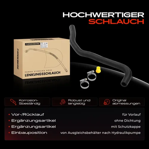 Hydraulikschlauch, Lenkung von Ausgleichsbehälter nach Hydraulikpumpe Frankberg 5481FB0018193 Bild Hydraulikschlauch, Lenkung von Ausgleichsbehälter nach Hydraulikpumpe Frankberg 5481FB0018193