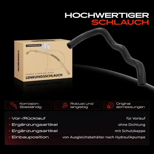 Hydraulikschlauch, Lenkung von Ausgleichsbehälter nach Hydraulikpumpe Frankberg 5481FB0018200 Bild Hydraulikschlauch, Lenkung von Ausgleichsbehälter nach Hydraulikpumpe Frankberg 5481FB0018200