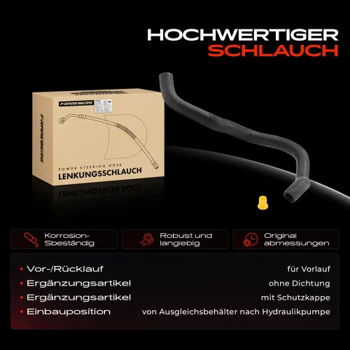 Hydraulikschlauch, Lenkung von Ausgleichsbehälter nach Hydraulikpumpe Frankberg 5481FB0018201 Bild Hydraulikschlauch, Lenkung von Ausgleichsbehälter nach Hydraulikpumpe Frankberg 5481FB0018201
