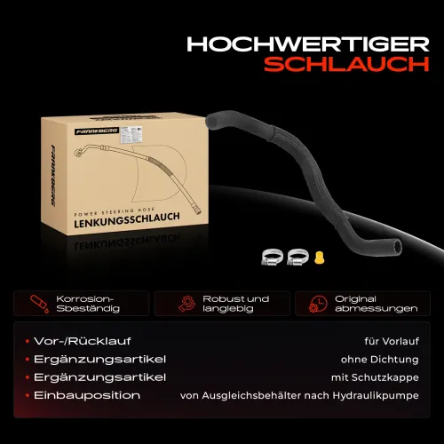 Hydraulikschlauch, Lenkung von Ausgleichsbehälter nach Hydraulikpumpe Frankberg 5481FB0018203 Bild Hydraulikschlauch, Lenkung von Ausgleichsbehälter nach Hydraulikpumpe Frankberg 5481FB0018203