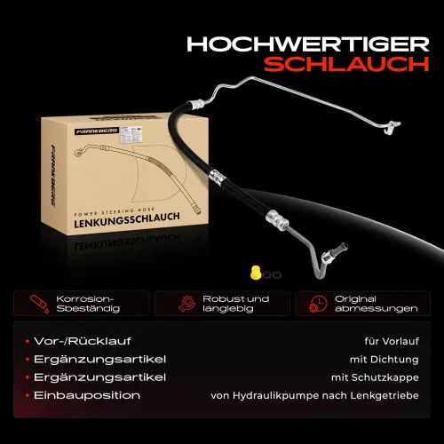 Hydraulikschlauch, Lenkung von Hydraulikpumpe nach Lenkgetriebe Frankberg 5481FB0018207 Bild Hydraulikschlauch, Lenkung von Hydraulikpumpe nach Lenkgetriebe Frankberg 5481FB0018207
