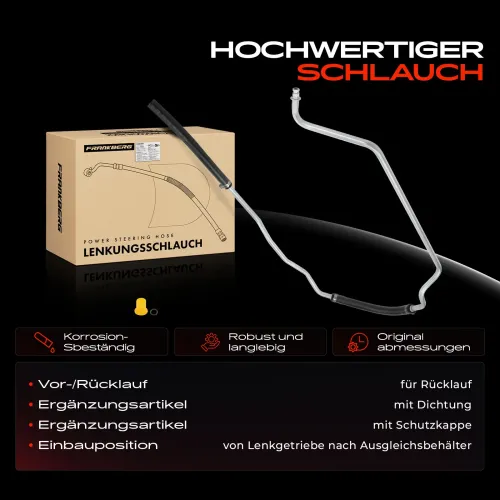 Hydraulikschlauch, Lenkung von Lenkgetriebe nach Ausgleichsbehälter Frankberg 5481FB0018209 Bild Hydraulikschlauch, Lenkung von Lenkgetriebe nach Ausgleichsbehälter Frankberg 5481FB0018209