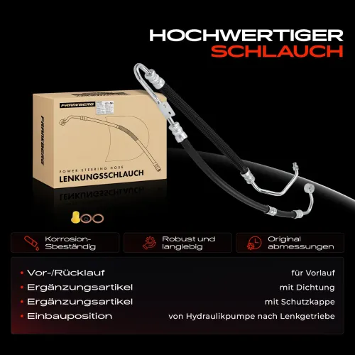 Hydraulikschlauch, Lenkung von Hydraulikpumpe nach Lenkgetriebe Frankberg 5481FB0018216 Bild Hydraulikschlauch, Lenkung von Hydraulikpumpe nach Lenkgetriebe Frankberg 5481FB0018216