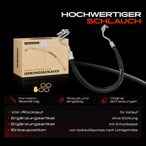 Hydraulikschlauch, Lenkung von Hydraulikpumpe nach Lenkgetriebe Frankberg 5481FB0018218 Bild Hydraulikschlauch, Lenkung von Hydraulikpumpe nach Lenkgetriebe Frankberg 5481FB0018218