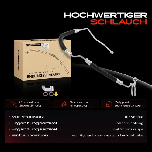 Hydraulikschlauch, Lenkung von Hydraulikpumpe nach Lenkgetriebe Frankberg 5481FB0018219 Bild Hydraulikschlauch, Lenkung von Hydraulikpumpe nach Lenkgetriebe Frankberg 5481FB0018219
