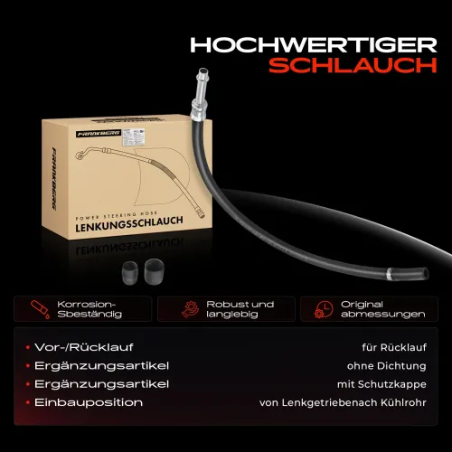 Hydraulikschlauch, Lenkung von Lenkgetriebe nach Kühlrohr Frankberg 5481FB0018221 Bild Hydraulikschlauch, Lenkung von Lenkgetriebe nach Kühlrohr Frankberg 5481FB0018221