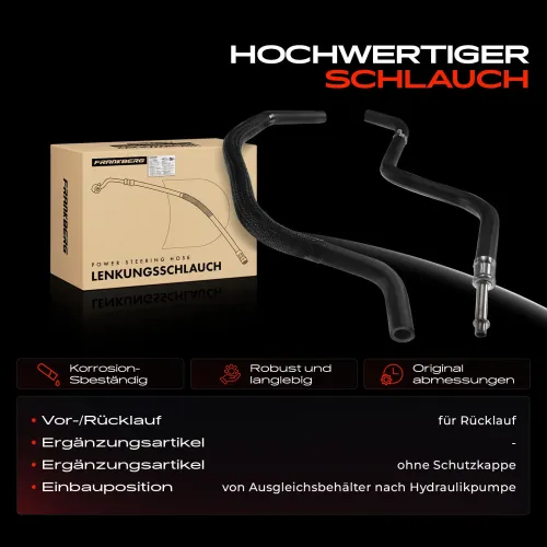 Hydraulikschlauch, Lenkung von Ausgleichsbehälter nach Hydraulikpumpe von Kühlrohr nach Ausgleichsbehälter Frankberg 5481FB0018222 Bild Hydraulikschlauch, Lenkung von Ausgleichsbehälter nach Hydraulikpumpe von Kühlrohr nach Ausgleichsbehälter Frankberg 5481FB0018222