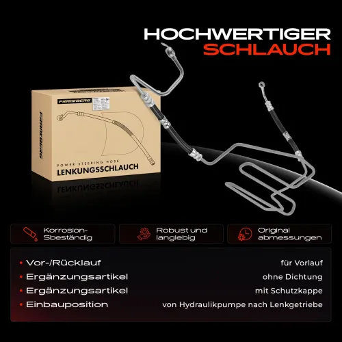 Hydraulikschlauch, Lenkung von Hydraulikpumpe nach Lenkgetriebe Frankberg 5481FB0018226 Bild Hydraulikschlauch, Lenkung von Hydraulikpumpe nach Lenkgetriebe Frankberg 5481FB0018226