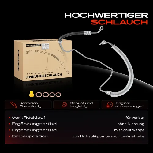 Hydraulikschlauch, Lenkung von Hydraulikpumpe nach Lenkgetriebe Frankberg 5481FB0018227 Bild Hydraulikschlauch, Lenkung von Hydraulikpumpe nach Lenkgetriebe Frankberg 5481FB0018227